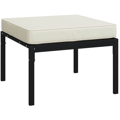  Vrtni taburei s jastucima boje pijeska 2 kom 60x60x35 cm čelik Slike