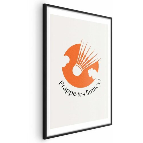  Plakat - Shuttlecock Against the Orange Sun 40x60 Crni okvir s margom Cene