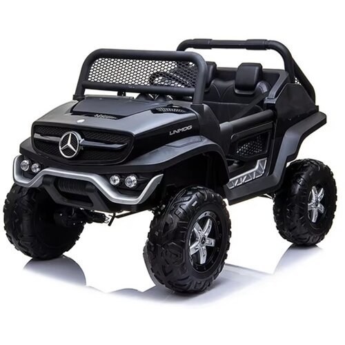Džip Mercedes UNIMOG sa mekim gumama i kožnim sedi&amp;scaron;tem - Crni (SM-25503C) Slike