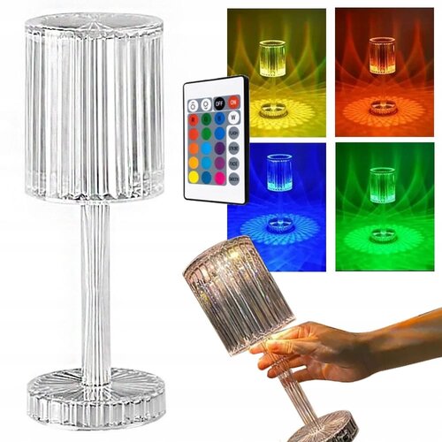 VERKGROUP LED RGB aku. namizna kristalna svetilka USB daljinec, (5000232025) Cene