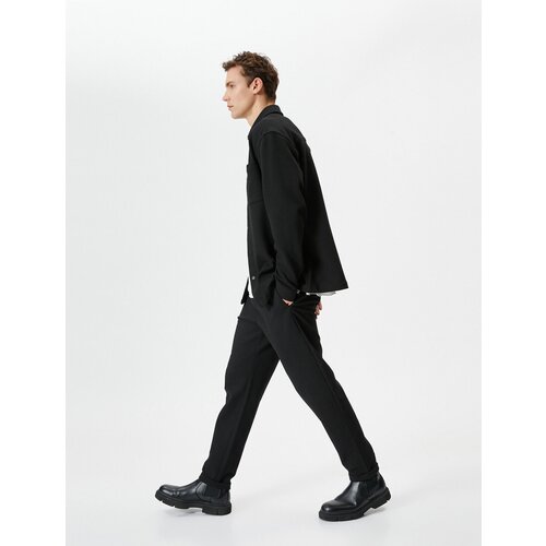 Koton Fabric Trousers with Lace Waist Slim Fit Pocket Detail Slike