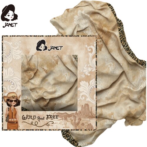 Janet E&amp;scaron;arpa u poklon kutiji The Western Odysee 85x180cm VISCOSE J-505 Slike