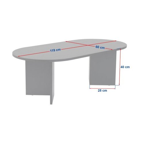 Hanah home Klub sto Sable, 119x40x60cm, Smeđa Slike
