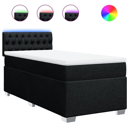 Maison Chic Box spring postelja - Vzmetna postelja z vzmetnico črna 80x200 cm blago SL22909, (21880238) Cene