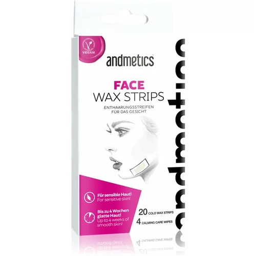 Andmetics face wax strips