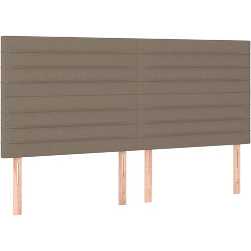vidaXL Posteljno vzglavje 4 kosa taupe 90x5x78/88 cm blago, (20953135) Cene