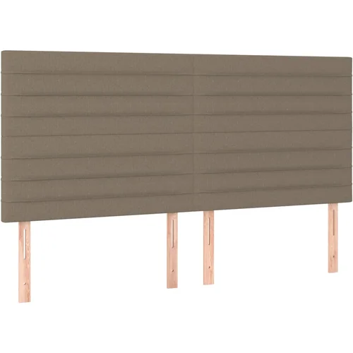 vidaXL Posteljno vzglavje 4 kosa taupe 90x5x78/88 cm blago, (20953135)