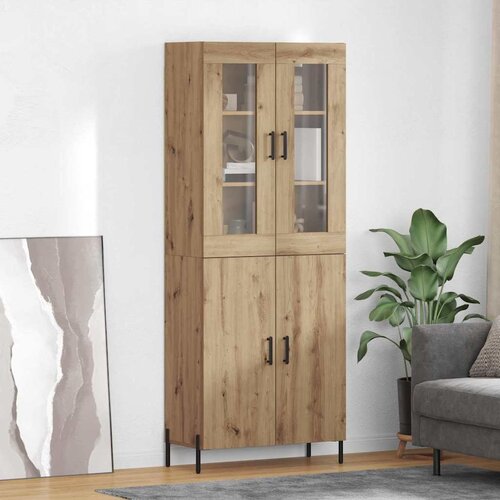  Highboard Umjetnički hrast 69,5 x 34 x 180 cm Konstruirano drvo Slike