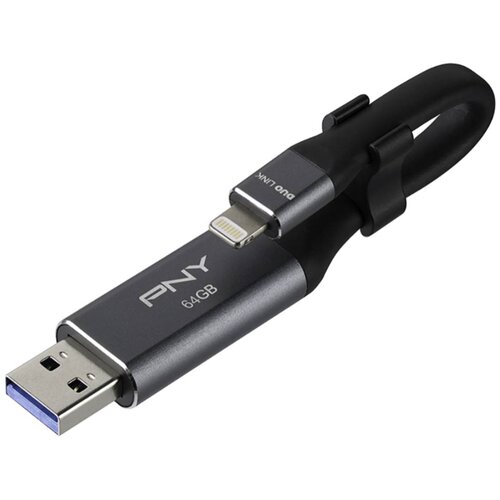 Pny USB 3.0/Lightning Duo Link 64GB 2 v 1 OTG USB Flash Drive, Črna, (5000065661) Cene