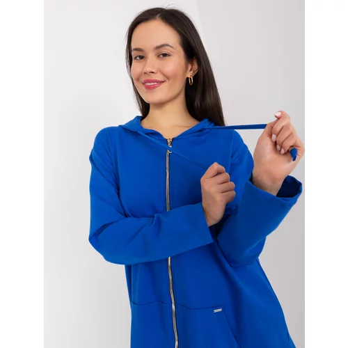 Fashion Hunters Navy blue zip-up hoodie