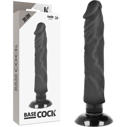 BaseCock REALISTIČNI VIBRATOR 2-1 ČRN 20 CM ČRN VEL. 1, (21264052)