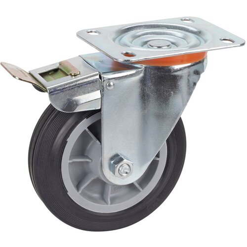 DÖRNER + HELMER 716902 TPE okretni kotač 160x36mm, Rola, total lock, ploča 140x110mm, PP obod sivi, Trkr. 150 kg Cijene