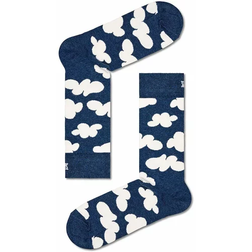 Happy Socks Nogavice Cloudy Sock mornarsko modra barva