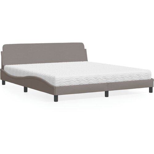  The Living Store Postelja z vzmetnico taupe 180x200 cm blago - Postelja, (21496971) Slike