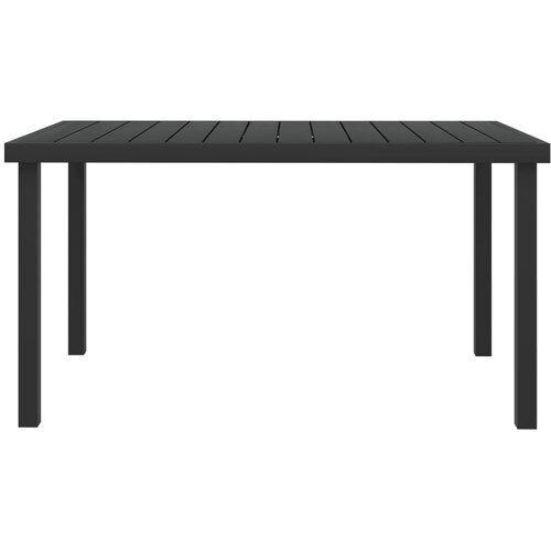  Vrtni stol crni 140 x 90 x 74 cm od aluminija i WPC-a Slike