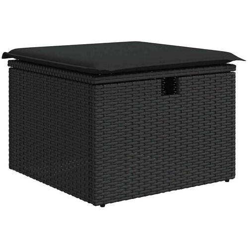 VidaXL 6-dijelni set vrtnih sofa s jastucima crni od poliratana Slike