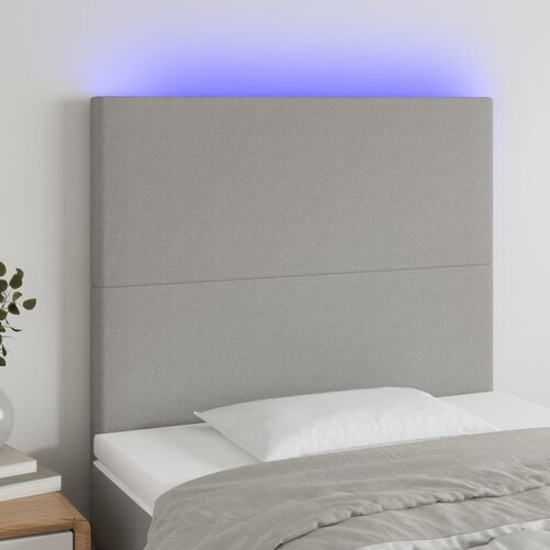  LED uzglavlje svjetlosivo 100x5x118/128 cm od tkanine Cijene