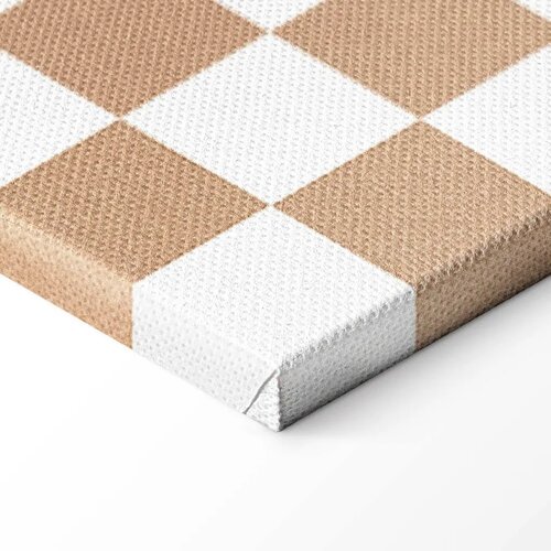 Slika - Checkerboard Pattern - Brown-White Grid with a Subtle Noise 80x120 Standard Slike