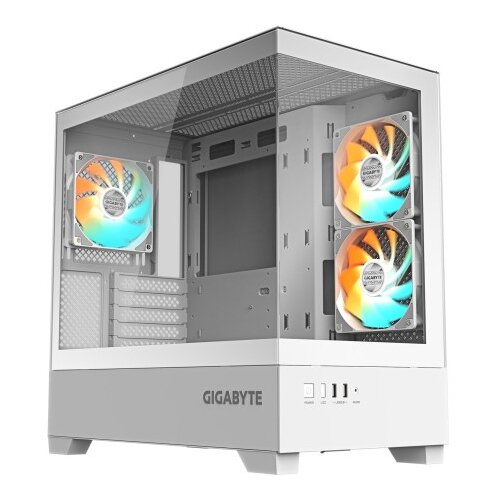 Gigabyte White, M-ATX C201 PANORAMIC, Dual USB 3.0 ports on front I/O, Supports radiators up to 360mm, Detach - GB-C201PI Cene