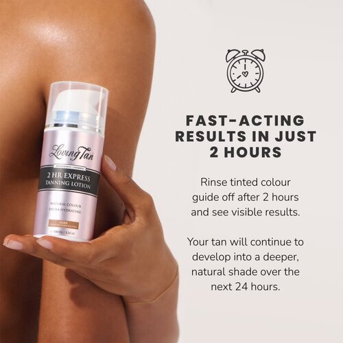 Loving Tan 2 HR Express vlažilno samoporjavitveno mleko odtenek Dark 100 ml Slike