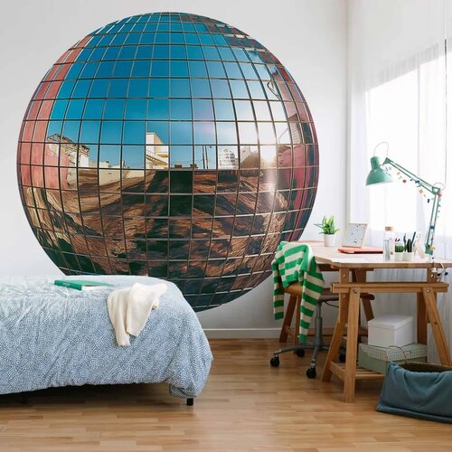  Okrugla fototapeta - Platinum disco ball 180x180 Slike