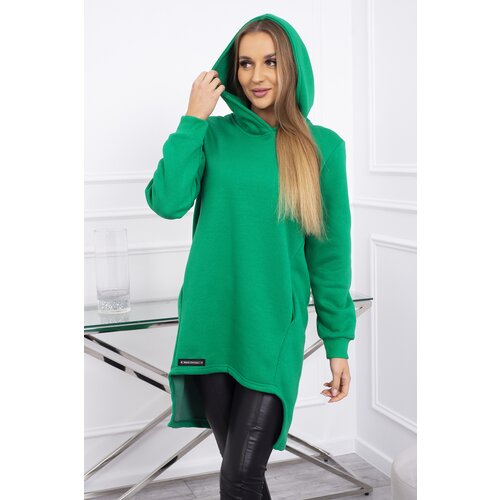 Kesi Insulated sweatshirt with a longer back part light green Slike