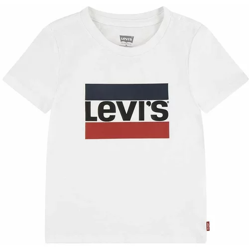 Levi's Otroška bombažna kratka majica bela barva