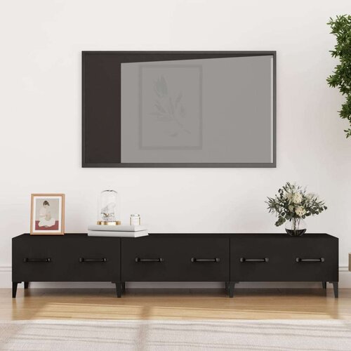 TV omarica črna 150x34,5x30 cm konstruiran les, (20731995) Slike