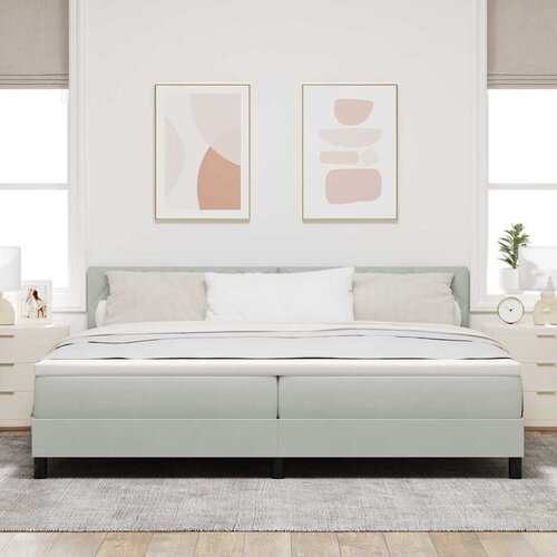  Krevet s opruga kutije Svijetlo siva 200 x 200 cm Bar&amp;scaron;un Slike