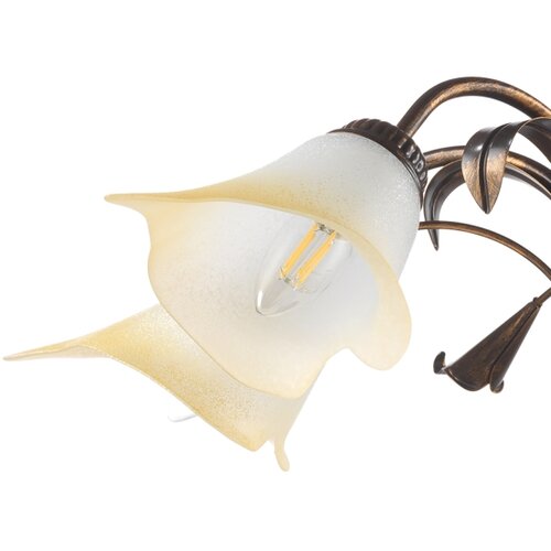  ONLI - Luster na lancu LUCREZIA 5xE14/6W/230V bronzana Slike