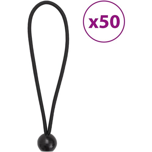 vidaXL Bungee elastične vrvi z žogico 50 kosov 21 x 0,5 cm Cene