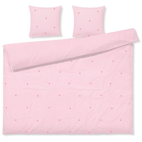JUNA Ružičasta posteljina za bračni krevet/za produženi krevet od pamučnog perkala 200x220 cm Daisy &amp;ndash; Slike