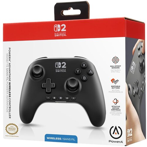  PowerA Advantage brezžični igralni plošček črne barve za Switch 2 Cene