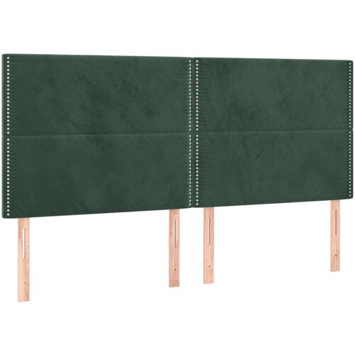  Box spring s madracem LED tamnozeleni 200x200 cm bar&amp;scaron;un Slike
