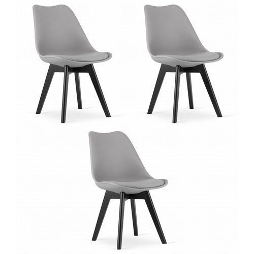 Brandless Stol MARK - siv / črne noge x 3, (22032079) Cene