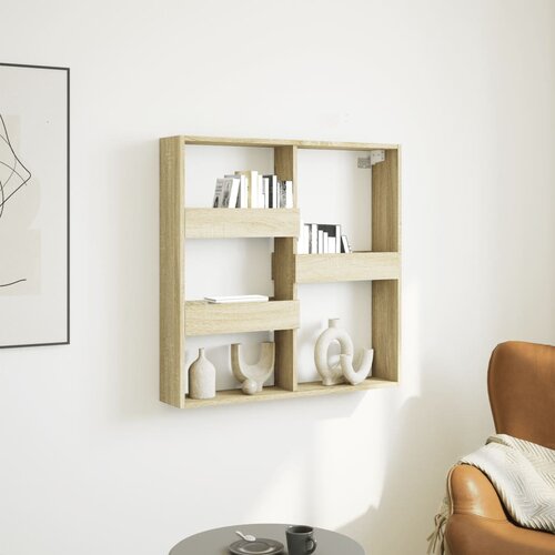 VidaXL Stenska omarica sonoma hrast 80x15x80 cm inženirski les Slike
