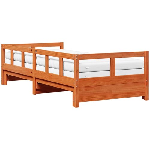  Dnevni krevet na razvlačenje s madracima 80x200 cm od borovine Slike