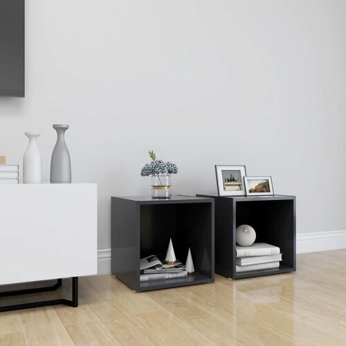 Furnova TV omarice 2 kosa sive 37x35x37 cm iverna plo&amp;scaron;ča, (21924726) Slike