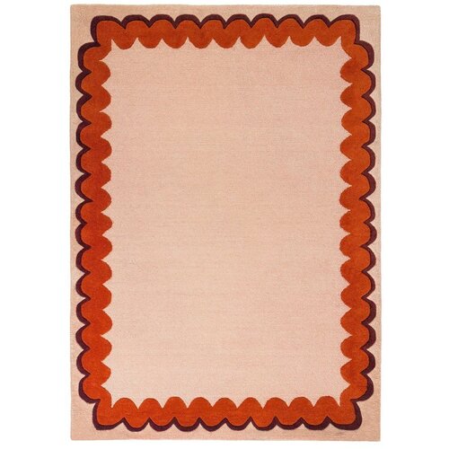Flair Rugs Oranžna/v naravni barvi ročno tkana volnena preproga 140x200 cm Wiggle Wool &amp;ndash; Slike