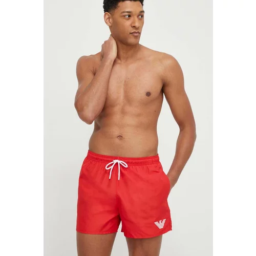 Emporio Armani Underwear Kopalne kratke hlače rdeča barva