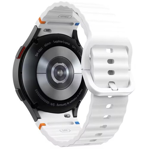  Silikonska narukvica za pametni sat Samsung Galaxy watch 7 bela Slike