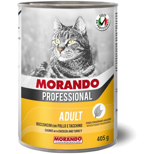 Morando Professional Cat Adult komadići piletina i puretina 405 g konzerva Cene
