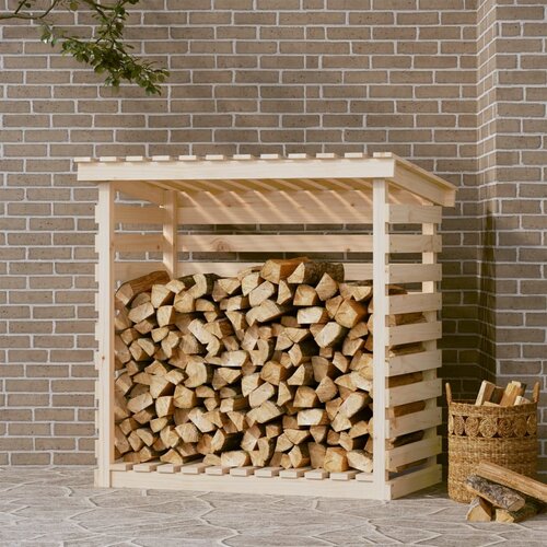 vidaXL Stojalo za drva 108x73x108 cm trdna borovina Cene