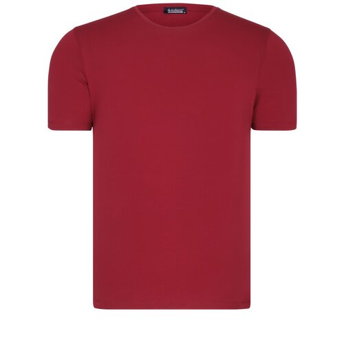 Dewberry T8569 BIKE COLLAR MEN'S T-SHIRT-PLAIN BURGUNDY Cijene
