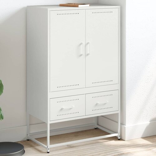 vidaXL Visoka omara bela 68x39x111,5 cm hladno valjano jeklo Cene