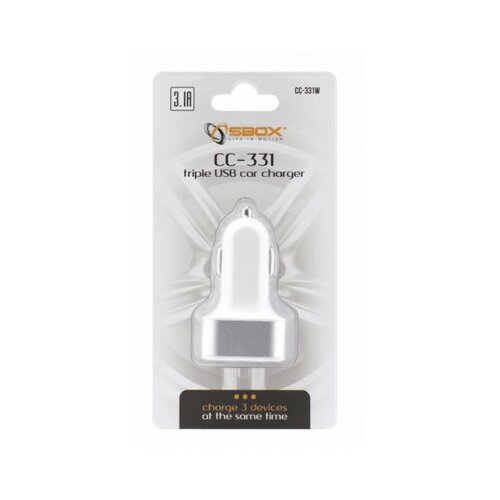 S Box CC-331 3 USB port 5V/3.1A auto punjač Slike