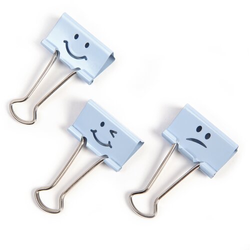 Rapesco FOLDBACK SPONKE 32mm SV.MODRE SMILEY 20/1 1353, (20378881) Cene