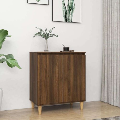  Komoda boja smeđeg hrasta 60 x 35 x 70 cm konstruirano drvo Slike