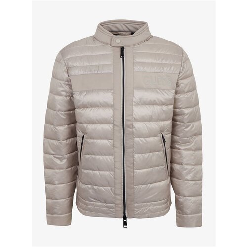 Guess Light gray men's quilted jacket Men