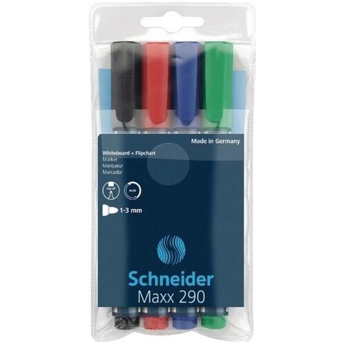 Schneider Flomaster , marker za bijelu ploču, Maxx 290, 1-3 mm, set od 4 boje, PVC etui Cene